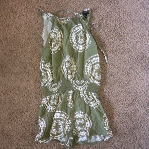 Tie die green forever 21 romper